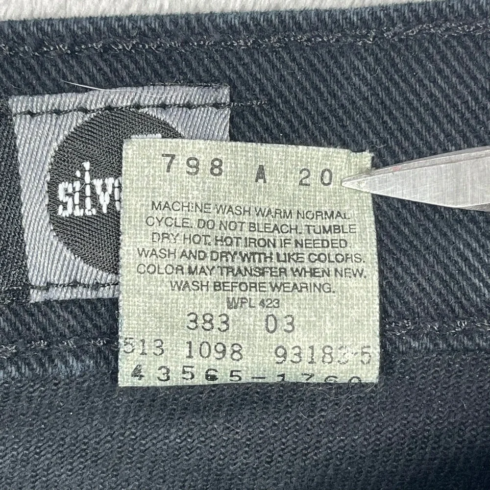 Levi's SilverTab Loose Jeans Mens 33(32)x30 Black Vintage 90s Denim